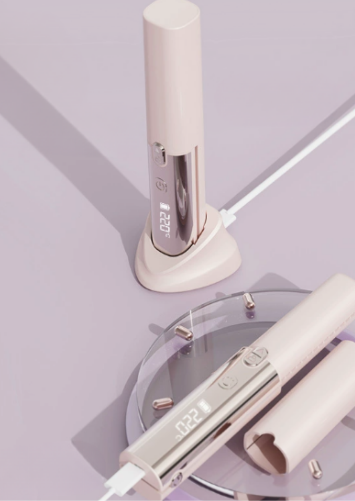 Présenation lisseur sans fil ionique avec cable de type c 